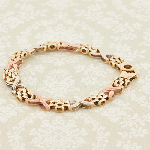 RESERVED - Vintage 3-Colour Gold Bracelet – Heritage Jewellery Co